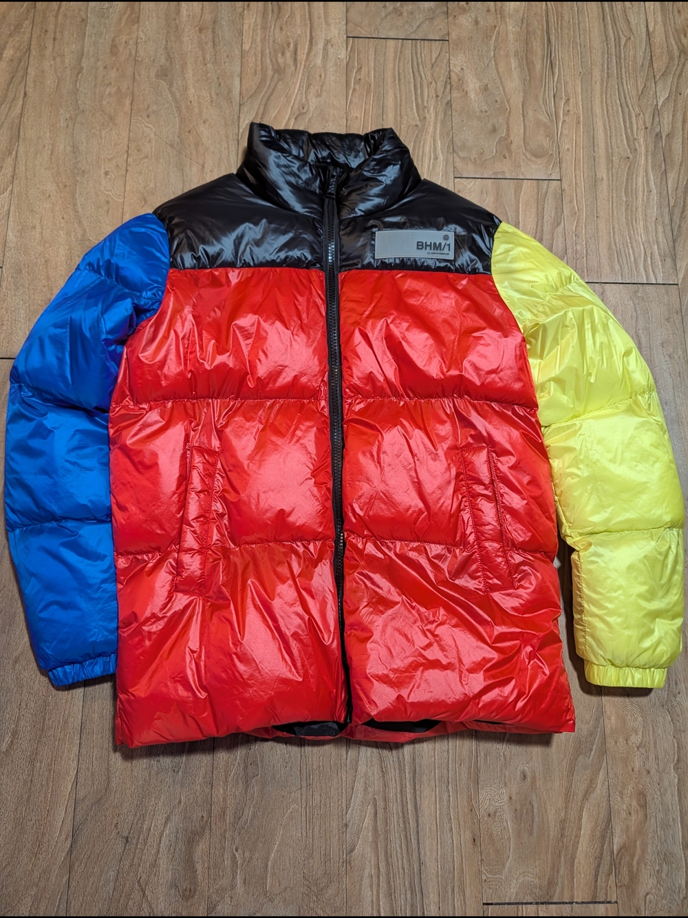 boohooMAN Men's Red Quilted Puffer Jacket - Medium